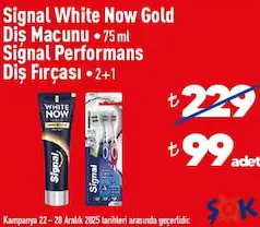 SİGNAL WHİTE NOW GOLD DİŞ MACUNU 75 ML fiyat ve kampanya bilgisi